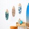 3 Pieces Summer Surfboard Wall Decor Surfboard Wooden Beach Decor for Bedroom Surf Boards for Decorating Beach Art Room Bedroom Party